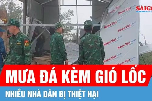 Mưa đá ở Lai Châu khiến 24 nhà bị tốc mái