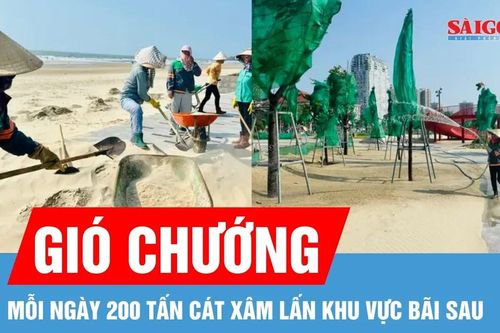 Gió chướng - Mỗi ngày 200 tấn cát xâm lấn khu vực Bãi Sau