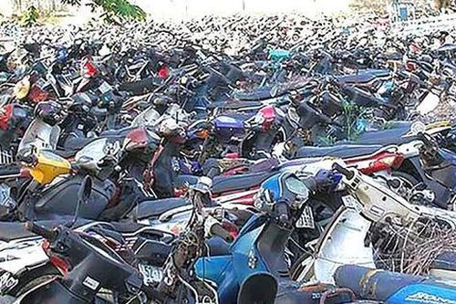Công an phường Cầu Giấy, Tp.Hà Nội tìm người sở hữu Honda Airblade không biển số