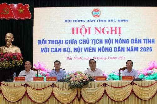 Lãnh đạo Hội Nông dân tỉnh đối thoại với cán bộ, hội viên nông dân