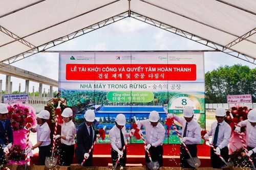 Tái khởi công xây dựng nhà máy sản xuất 1,5 triệu sản phẩm/năm