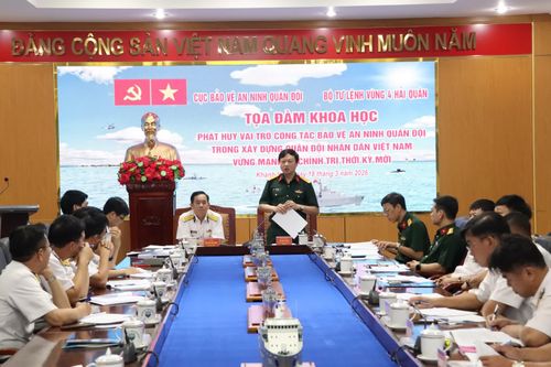 Vùng 4 Hải quân phối hợp tổ chức tọa đàm nghiên cứu đề tài khoa học về phát huy vai trò công tác bảo vệ an ninh quân đội