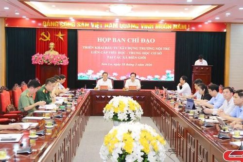 Họp Ban Chỉ đạo triển khai đầu tư xây dựng Trường Nội trú liên cấp Tiểu học - THCS tại các xã biên giới