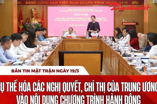 Bản tin Mặt trận sáng 19/3