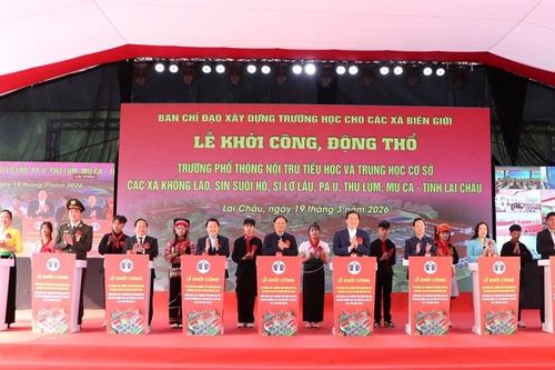 Khởi công 6 trường phổ thông nội trú liên cấp vùng biên tỉnh Lai Châu