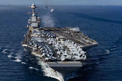 Siêu tàu sân bay Mỹ USS Gerald R. Ford rời khỏi Biển Đỏ