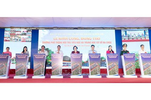 An Giang khởi công xây trường phổ thông nội trú tiểu học và trung học cơ sở tại 3 xã biên giới