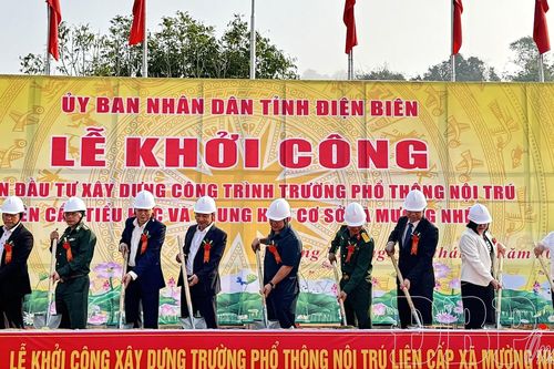 Khởi công Dự án Trường phổ thông Nội trú liên cấp Tiểu học và THCS Mường Nhé