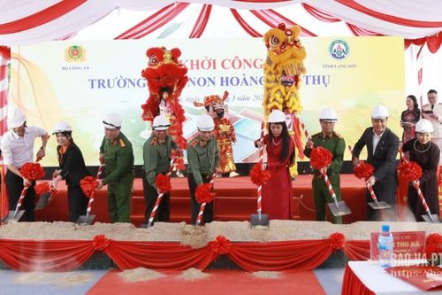 Bộ Công an phối hợp với tỉnh Lạng Sơn tổ chức khởi công xây dựng Trường Mầm non Hoàng Văn Thụ