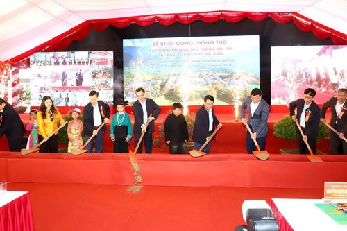 Tỉnh Tuyên Quang đồng loại khởi công xây dựng 11 trường Phổ thông nội trú liên cấp Tiểu học và THCS tại các xã biên giới