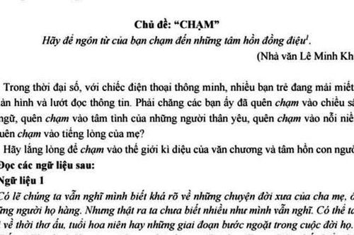 Đề thi Ngữ văn 'đánh thức' những kết nối thật trong thế giới ảo