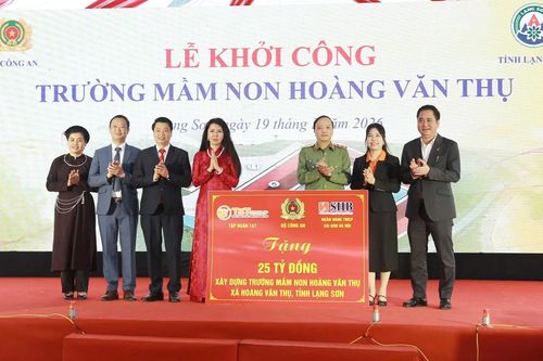 T&T Group và SHB đồng hành cùng Bộ Công an xây dựng Trường mầm non Hoàng Văn Thụ tại Lạng Sơn