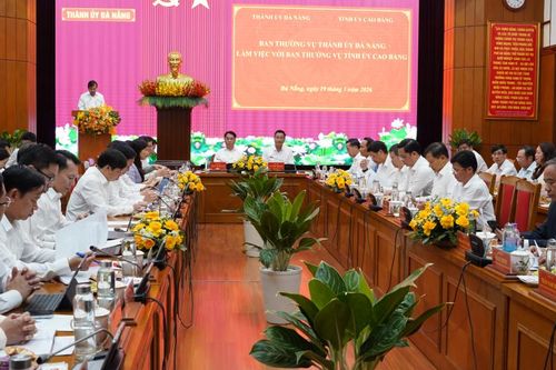 Ban Thường vụ Tỉnh ủy Cao Bằng làm việc với Ban Thường vụ Thành ủy Đà Nẵng