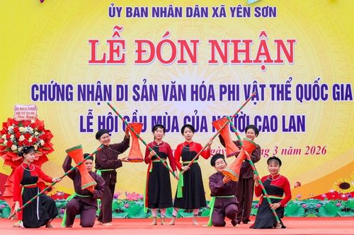 Lễ hội Cầu mùa của người Cao Lan đón nhận danh hiệu Di sản văn hóa phi vật thể quốc gia