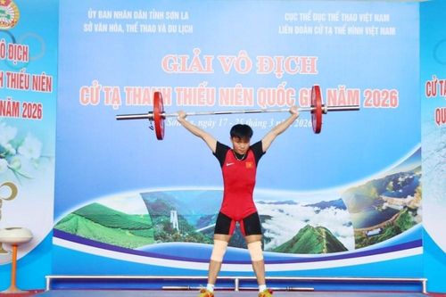 221 VĐV tham dự Giải vô địch cử tạ thanh thiếu niên quốc gia 2026