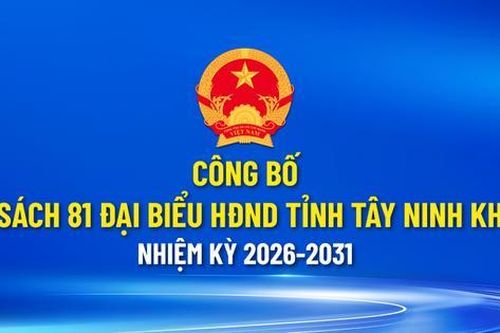 Danh sách trúng cử đại biểu Hội đồng nhân dân tỉnh Tây Ninh khóa nhiệm kỳ 2026-2031