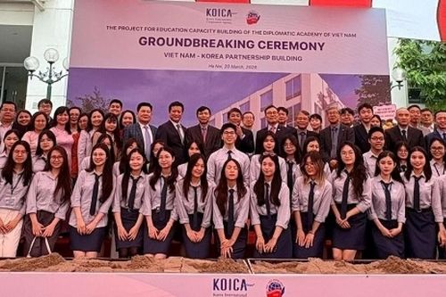 Khởi công Hội trường quốc tế Học viện Ngoại giao: Biểu tượng cho niềm tin và quan hệ hữu nghị bền chặt Việt Nam-Hàn Quốc