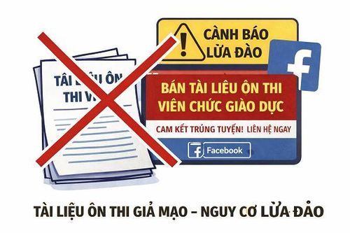 Cảnh báo 'tài liệu ôn thi viên chức giáo dục' không chính thống rao bán trên mạng xã hội
