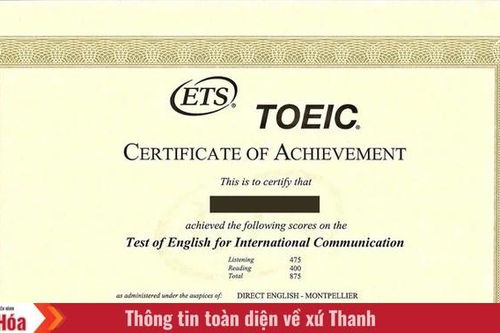 Thanh Hóa phê duyệt liên kết tổ chức thi cấp chứng chỉ năng lực ngoại ngữ tiếng Anh TOEIC