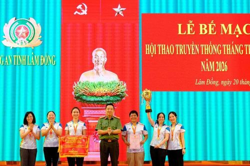 Công an Lâm Đồng bế mạc Hội thao truyền thống Tháng Thanh niên năm 2026