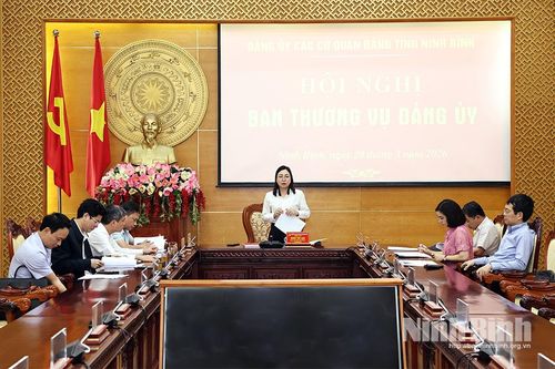 Ban Thường vụ Đảng ủy các cơ quan Đảng tỉnh cho ý kiến về một số nội dung thuộc thẩm quyền