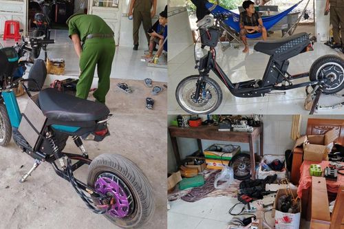 Phát hiện cơ sở độ xe điện cho học sinh, thu giữ nhiều linh kiện