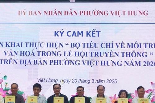 Phường Việt Hưng triển khai Bộ tiêu chí về môi trường văn hóa trong lễ hội truyền thống