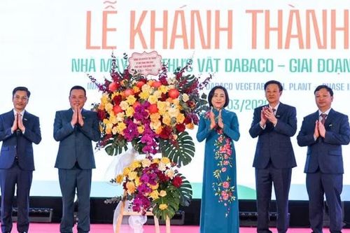 Phó Chủ tịch Quốc hội Nguyễn Thị Thanh dự lễ khánh thành Nhà máy dầu thực vật giai đoạn 2