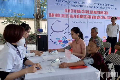 Lan tỏa nghĩa tình quân-dân từ chương trình khám bệnh tại xã Quân Chu