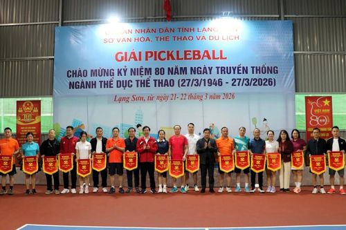 84 vận động viên tham gia giải Pickleball chào mừng kỷ niệm 80 năm Ngày truyền thống ngành thể dục thể thao
