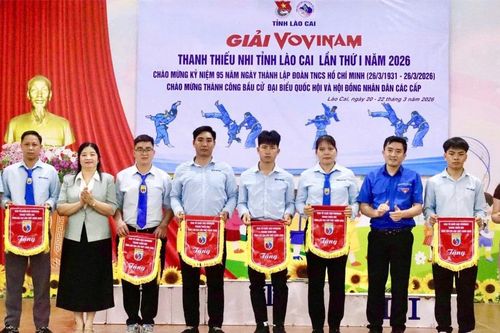 Sôi nổi Giải Vovinam thanh thiếu nhi tỉnh Lào Cai