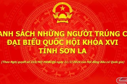 DANH SÁCH NGƯỜI TRÚNG CỬ ĐẠI BIỂU QUỐC HỘI KHÓA XVI, TỈNH SƠN LA