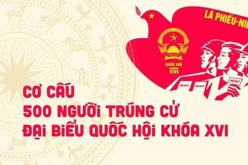 Cơ cấu 500 người trúng cử đại biểu Quốc hội khóa XVI