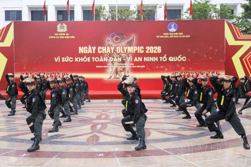 Gần 23.000 người Điện Biên tham gia Ngày chạy Olympic 2026