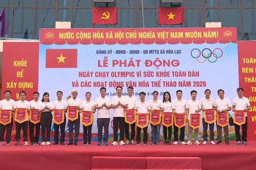 Xã Hòa Lạc: Sôi nổi Ngày chạy Olympic 2026
