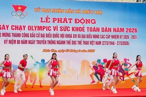 Phúc Thọ rộn ràng Ngày chạy Olympic vì sức khỏe toàn dân