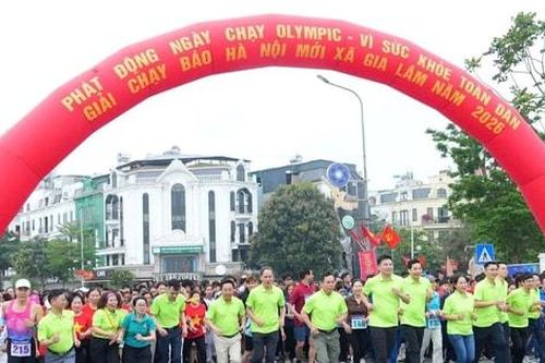 Xã Gia Lâm: Hơn 1.000 vận động viên tham gia Ngày chạy Olympic vì sức khỏe toàn dân