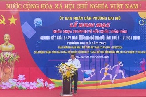 Sôi nổi ngày chạy Olympic vì sức khỏe toàn dân tại phường Đại Mỗ