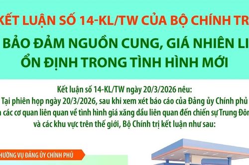 Những nội dung quan trọng trong Kết luận số 14-KL/TW của Bộ Chính trị về bảo đảm nguồn cung, giá nhiên liệu ổn định trong tình hình mới