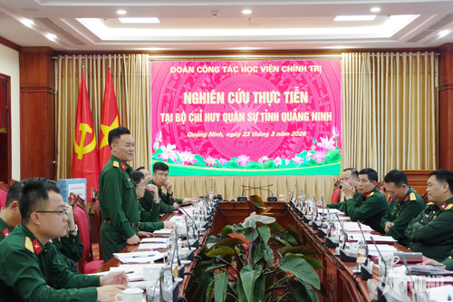 Học viện Chính trị khảo sát thực tiễn công tác Đảng, công tác chính trị ở Quảng Ninh