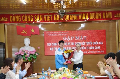 Sở GD&ĐT Hưng Yên gặp mặt, động viên học sinh dự Kỳ thi chọn đội tuyển Olympic