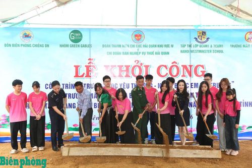 Khởi công công trình 'Trường học yêu thương - Nâng bước em đến trường' và 'Thắp sáng đường biên'