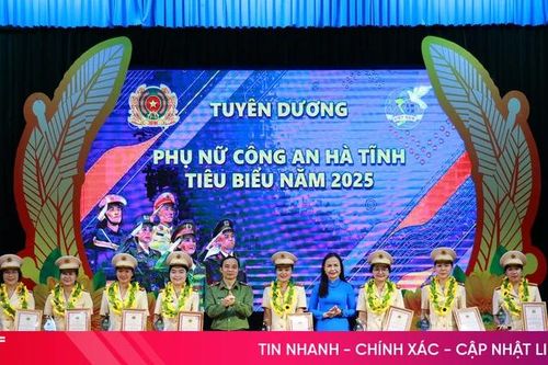 Công an Hà Tĩnh tuyên dương 20 gương thanh niên, phụ nữ tiêu biểu