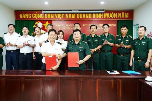 Cảng vụ Hàng hải Kiên Giang và Bộ đội Biên phòng tỉnh An Giang ký kết quy chế phối hợp