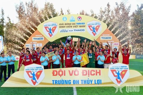 Trường đại học Thủy lợi vô địch Giải bóng đá Thanh Niên sinh viên Việt Nam lần IV-2026