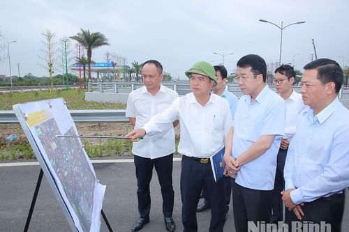 Đồng chí Chủ tịch UBND tỉnh Nguyễn Thanh Bình kiểm tra một số dự án trọng điểm trên địa bàn tỉnh