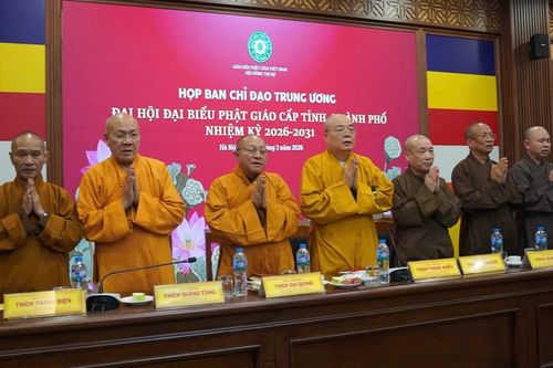 Ban Chỉ đạo Trung ương họp với đại diện Ban Trị sự Phật giáo tỉnh, thành phố về công tác tổ chức đại hội