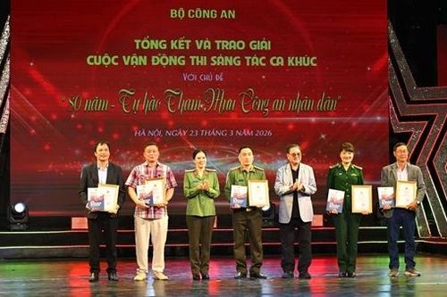 Trao giải Cuộc vận động sáng tác ca khúc về lực lượng Tham mưu CAND
