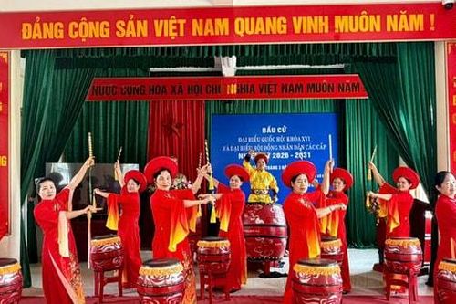 Hội trống Ứng Thiên: Điểm hẹn hấp dẫn chào mừng thành công bầu cử