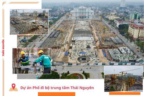 Cận cảnh dự án phố đi bộ gần 900 tỉ tại phố núi Thái Nguyên